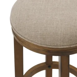 Natural Linen And Wood Bar Stool-Kirkland's Home Fashion