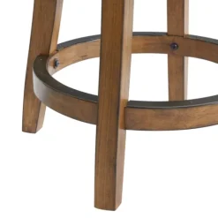 Natural Linen Barrel Base Swivel Counter Stool Set-Kirkland's Home Store