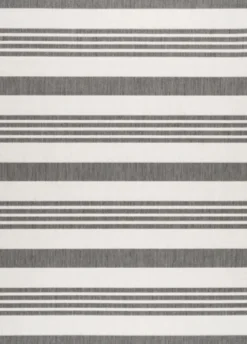 Natural Robin Stripe Outdoor Rug, 5X7-Kirkland's Home Online