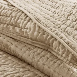 Natural Serene Quilted 3-Pc. Queen Coverlet Set-Kirkland's Home Outlet
