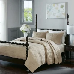 Natural Serene Quilted 3-Pc. King Coverlet Set-Kirkland's Home Store