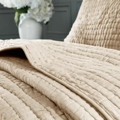 Natural Serene Quilted 3-Pc. King Coverlet Set-Kirkland's Home Store