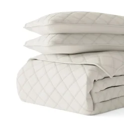 Natural Stitched Diamond 3-Pc. Queen Quilt Set-Kirkland's Home Sale