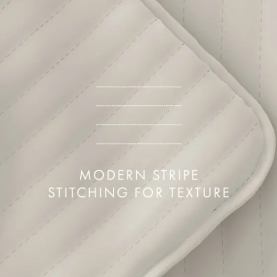Natural Stitched Stripes 3-Pc. Queen Quilt Set-Kirkland's Home Clearance