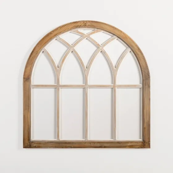 Natural Weathered Wood Window Arch Plaque-Kirkland's Home Flash Sale