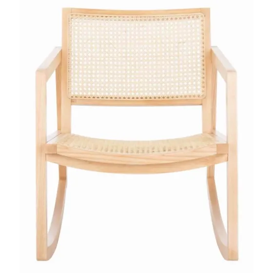 Natural Wood And Rat Rocking Chair-Kirkland's Home Store