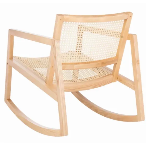 Natural Wood And Rat Rocking Chair-Kirkland's Home Store