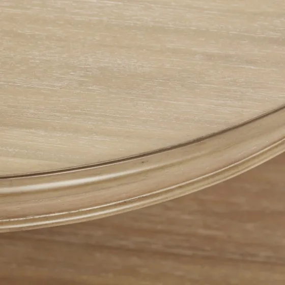 Natural Wood Finish Turned Leg Round Coffee Table-Kirkland's Home Hot