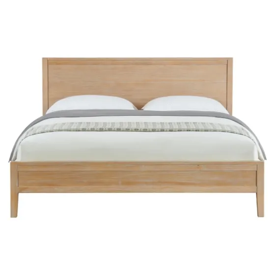 Natural Wood Grain Panel King Bed-Kirkland's Home Shop