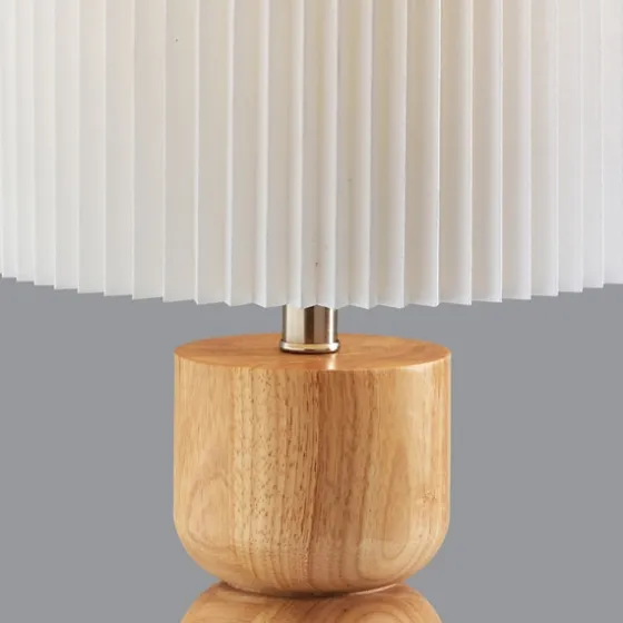 Natural Wood Pleated Shade Table Lamp-Kirkland's Home Cheap