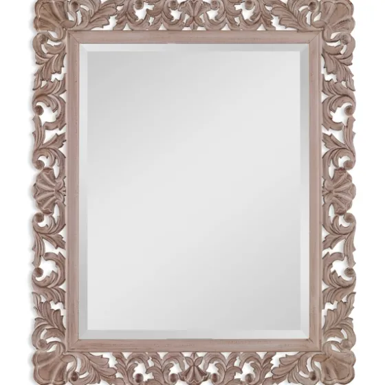 Natural Wooden Beveled Wall Mirror-Kirkland's Home New