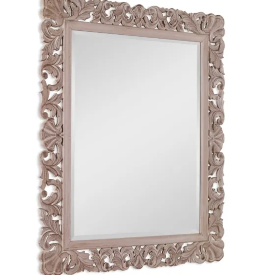 Natural Wooden Beveled Wall Mirror-Kirkland's Home New