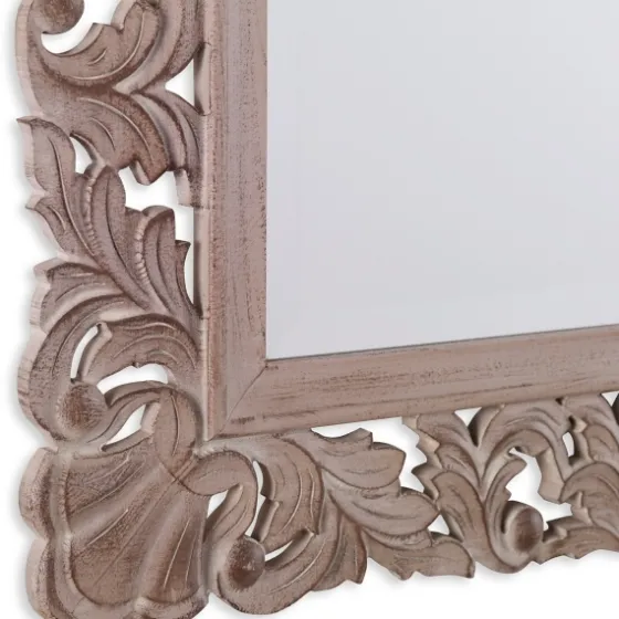 Natural Wooden Beveled Wall Mirror-Kirkland's Home New