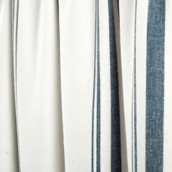 Navy & White Stripe Cafe Curtain Panel Set, 24 In.-Kirkland's Home Clearance