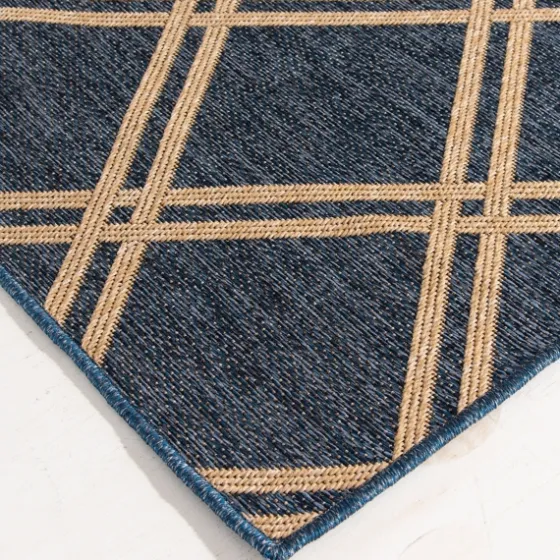 Navy Adelaide Trellis Outdoor Area Rug, 6X9-Kirkland's Home Fashion