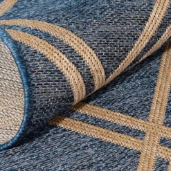 Navy Adelaide Trellis Outdoor Area Rug, 6X9-Kirkland's Home Fashion