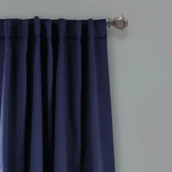 Navy Back Tab Blackout Curtain Panel Set, 84 In.-Kirkland's Home Store