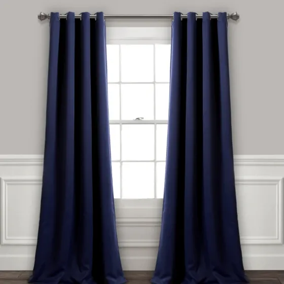 Navy Blackout Curtain Panel Set, 108 In.-Kirkland's Home Outlet