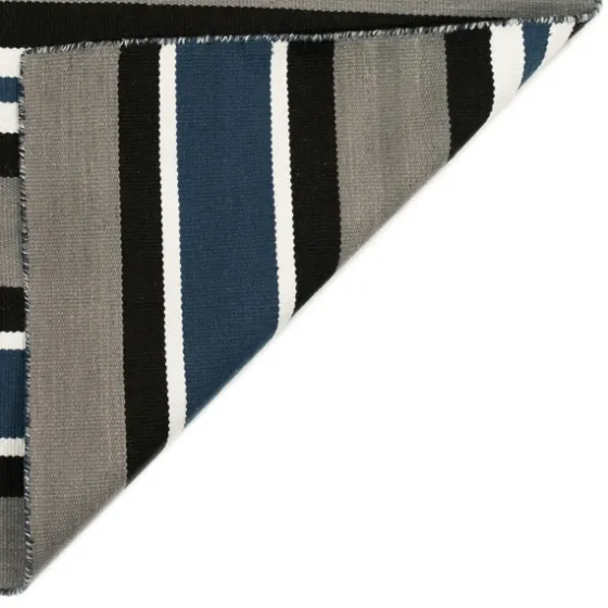 Navy Bold Stripe Indoor/Outdoor Area Rug, 7X9-Kirkland's Home Store