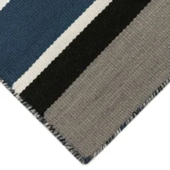 Navy Bold Stripe Indoor/Outdoor Area Rug, 7X9-Kirkland's Home Store