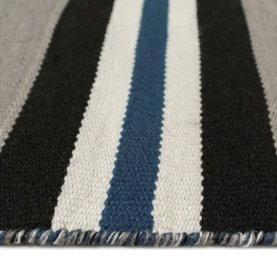 Navy Bold Stripe Indoor/Outdoor Area Rug, 7X9-Kirkland's Home Store