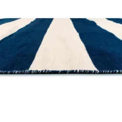 Navy Cabana Stripe Indoor/Outdoor Area Rug, 7X9-Kirkland's Home Best