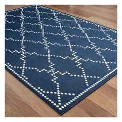 Navy Caden Outdoor Area Rug, 5X7-Kirkland's Home Clearance