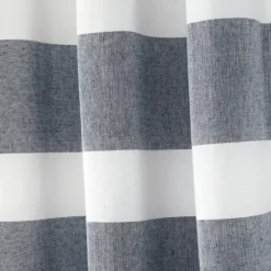 Navy Cape Cod Stripe Curtain Panel Set, 95 In.-Kirkland's Home Sale