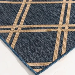 Navy Diamond Indoor/Outdoor Area Rug, 5X7-Kirkland's Home New
