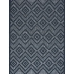 Navy Diamond Indoor/Outdoor Area Rug, 6X9-Kirkland's Home Sale