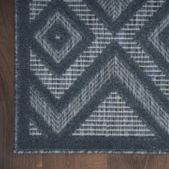 Navy Diamond Indoor/Outdoor Area Rug, 6X9-Kirkland's Home Sale