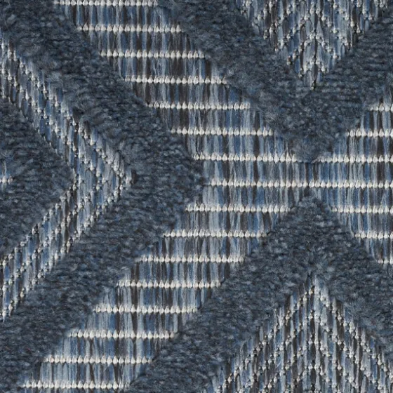 Navy Diamond Indoor/Outdoor Area Rug, 6X9-Kirkland's Home Sale