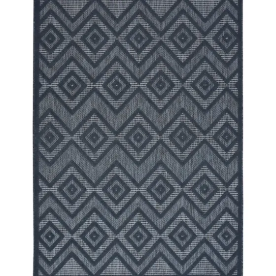 Navy Diamond Indoor/Outdoor Area Rug, 5X7-Kirkland's Home Shop