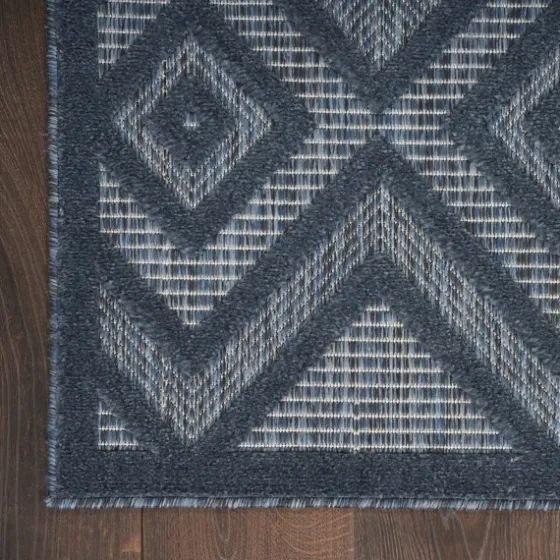 Navy Diamond Indoor/Outdoor Area Rug, 5X7-Kirkland's Home Shop