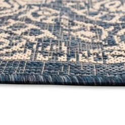 Navy Embellished Indoor/Outdoor Area Rug, 7X7-Kirkland's Home Best Sale