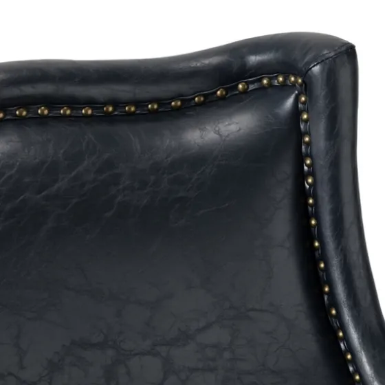 Navy Faux Leather Wingback Accent Chair-Kirkland's Home Best Sale