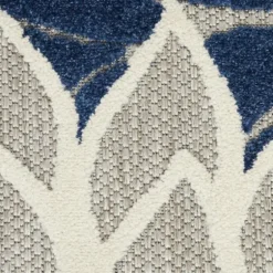 Navy Floral Burst Outdoor Area Rug, 5X7-Kirkland's Home Fashion