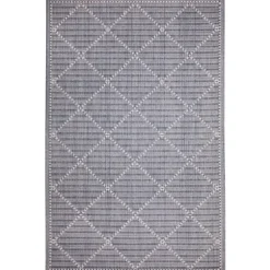 Navy Geo Lattice Outdoor Area Rug, 7X9-Kirkland's Home Fashion