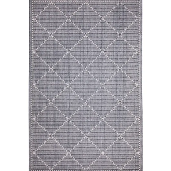 Navy Geo Lattice Outdoor Area Rug, 6X9-Kirkland's Home Hot