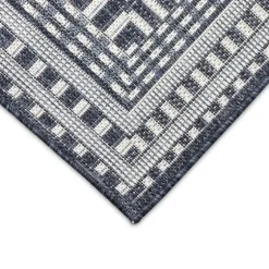 Navy Linear Macy Indoor/Outdoor Area Rug, 4X7-Kirkland's Home New