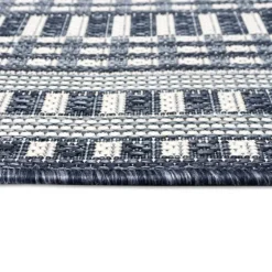 Navy Linear Macy Indoor/Outdoor Area Rug, 4X7-Kirkland's Home New