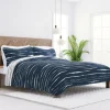 Navy Linear Reversible 3-Pc. Queen Quilt Set-Kirkland's Home Flash Sale