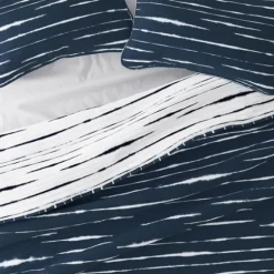 Navy Linear Reversible 3-Pc. Queen Quilt Set-Kirkland's Home Flash Sale