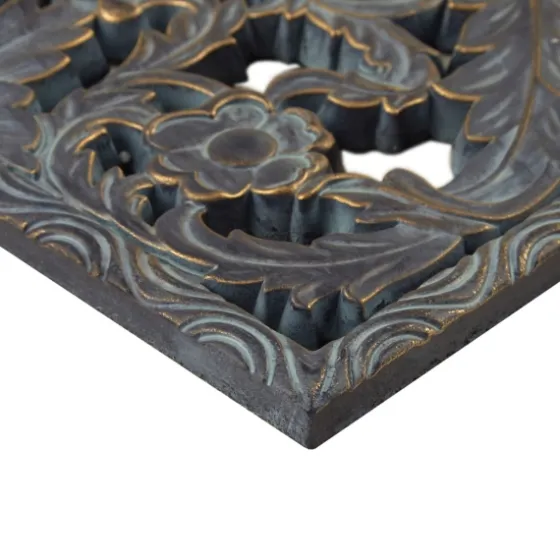 Navy Madison Park Floral Wall Plaques, Set Of 2-Kirkland's Home Discount