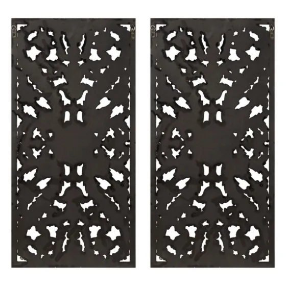 Navy Madison Park Floral Wall Plaques, Set Of 2-Kirkland's Home Discount
