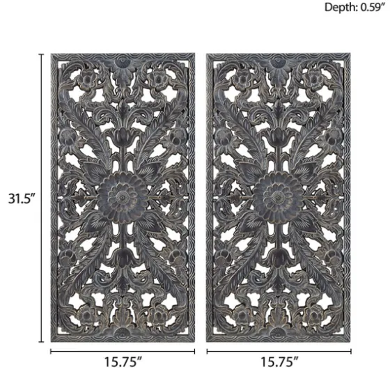 Navy Madison Park Floral Wall Plaques, Set Of 2-Kirkland's Home Discount
