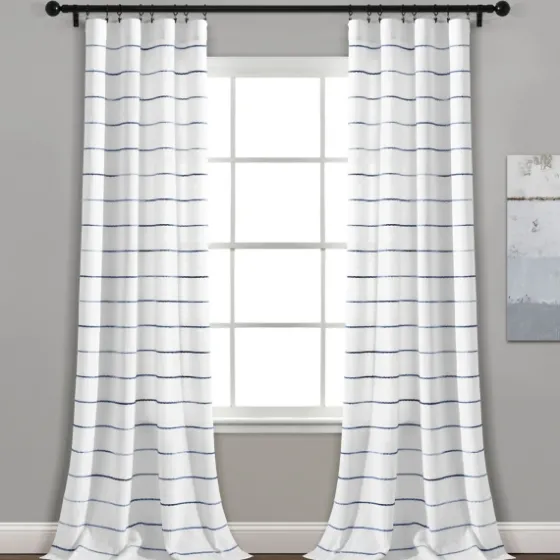 Navy Ombre Stripe Curtain Panel Set, 95 In.-Kirkland's Home Cheap