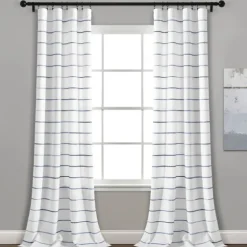 Navy Ombre Stripe Curtain Panel Set, 84 In.-Kirkland's Home Shop