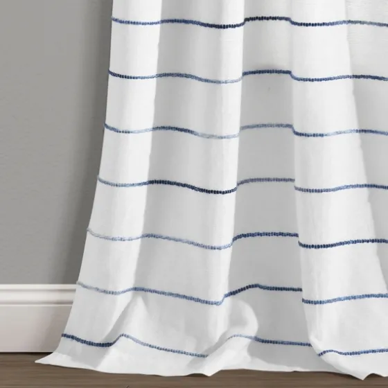 Navy Ombre Stripe Curtain Panel Set, 84 In.-Kirkland's Home Shop