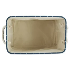 Navy Paw Trellis Rectangle Basket, 14 In.-Kirkland's Home Cheap